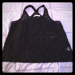 Madewell Hi-line black Laced Tank